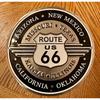Винтажное металлическое настенное панно Route 66 для гаража, бара, дома 20x20 см