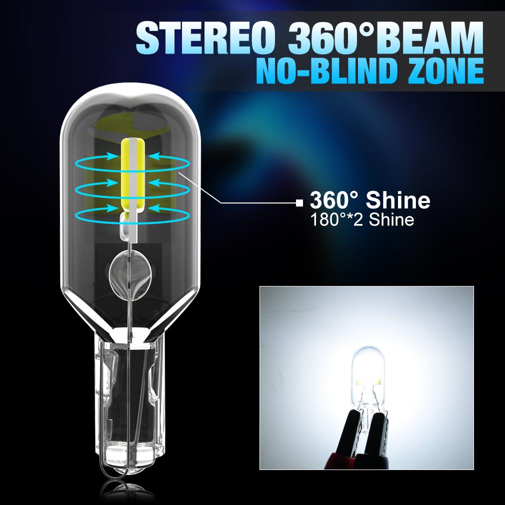 2x W5W T10 LED CANBUS No Error 5W5 DC 12V 6000K 194 168 LED Car Interior Map Dome Lights Auto Signal Lamp Bulb White Amber Red Dome Lights 6