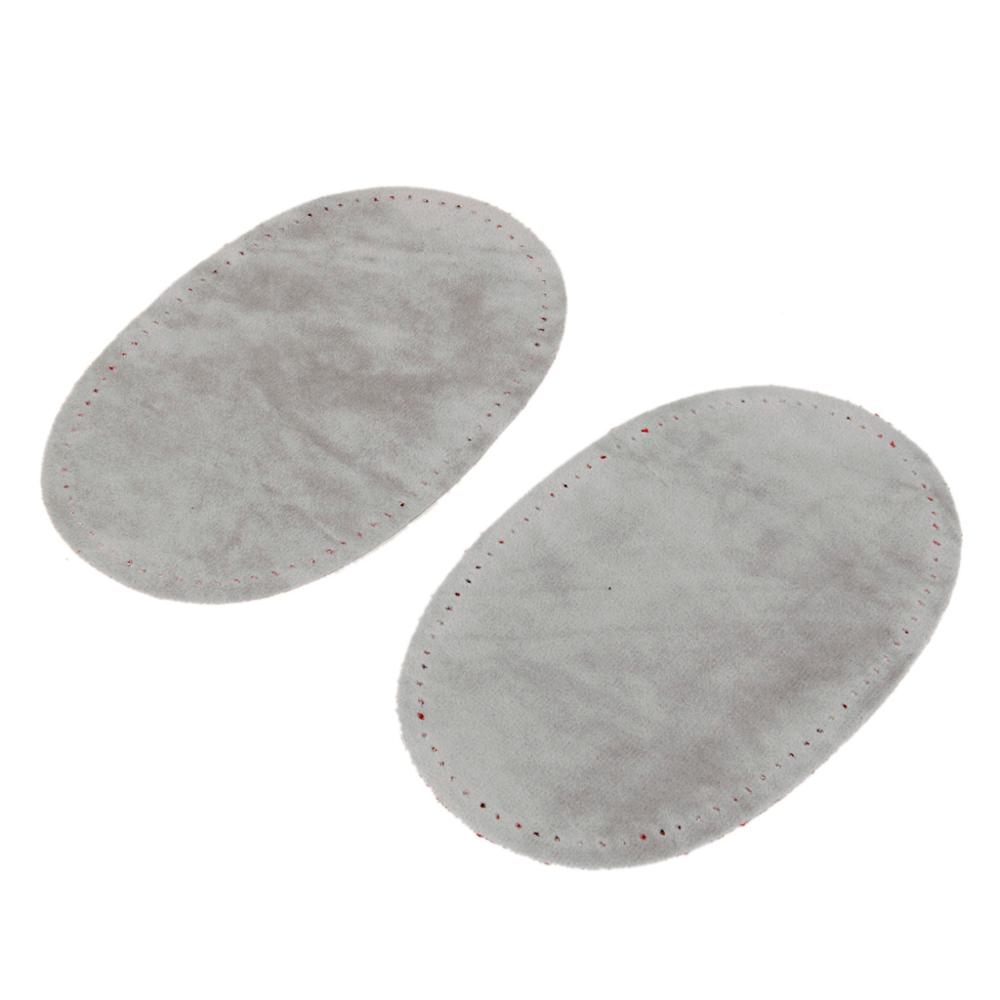4pcs Oval Suede Cowhide Elbow Knee Velvet Patch Iron On Patches for Sweater Repair Clothing Bag Jeans Garment Sewing Accessories