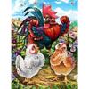 Diamond Painting Animal Cartoon Rooster 5d Diy Mosaic Full Round Drill Diamant Of Rhinestone Daimond Embroidery Pictures