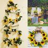 250cm Silk Sunflower Ivy Vine Artificial Flowers Wall Hanging Garland Garden Fences Home Wedding Christmas Decoration Fake Plant