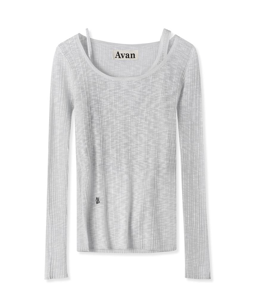 AVANDRESS Aa Layered U-Neck Knit - 3Col