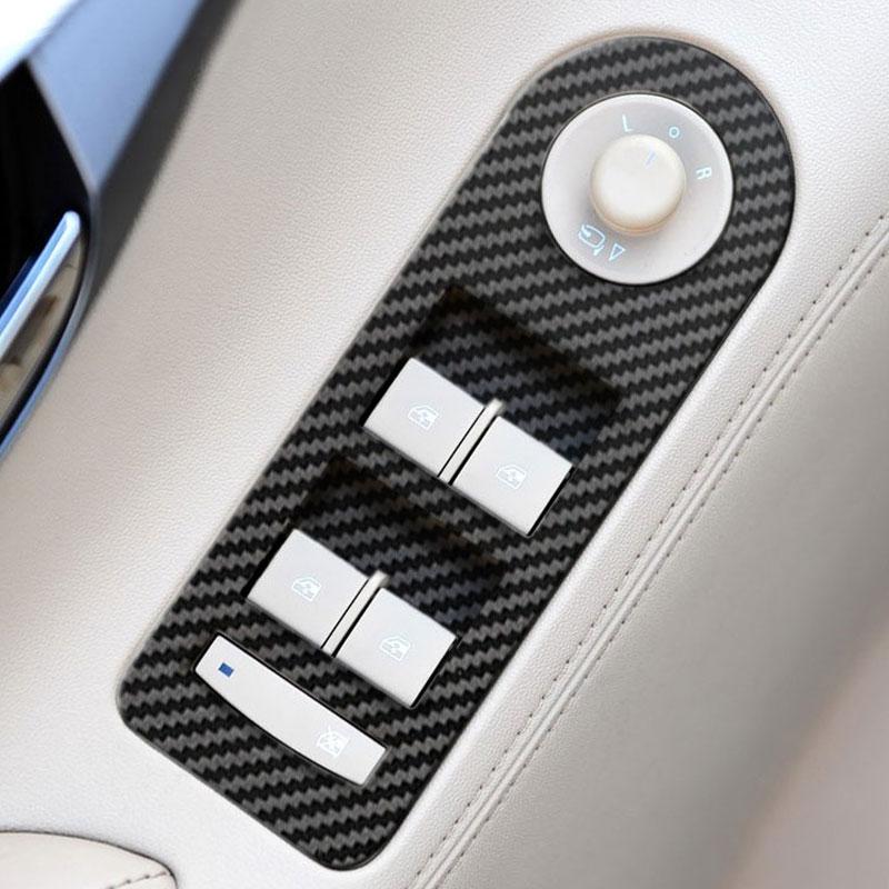 Для Buick Lacrosse 2009 2010 2011 2012 салон автомобиля подлокотник двери крышка переключателя окна накладка аксессуары ABS углеродное волокно