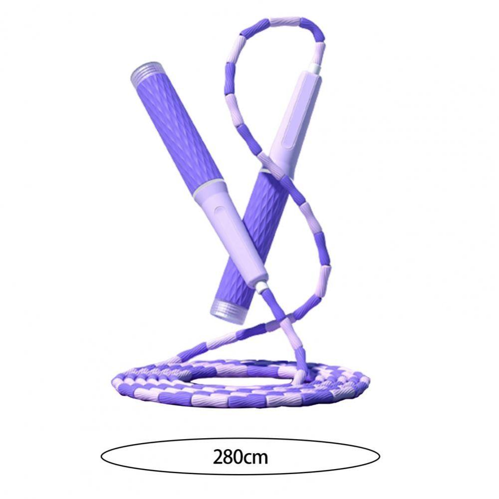 Регулируемая мягкая скакалка с бусинами, сильная гибкость, сегментированная фитнес-скакалка для домашних упражнений