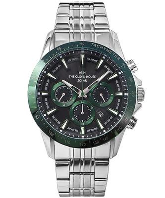 Часы-хронограф Clock House Solar Business Casual Green MBC1003-BK7A мужские