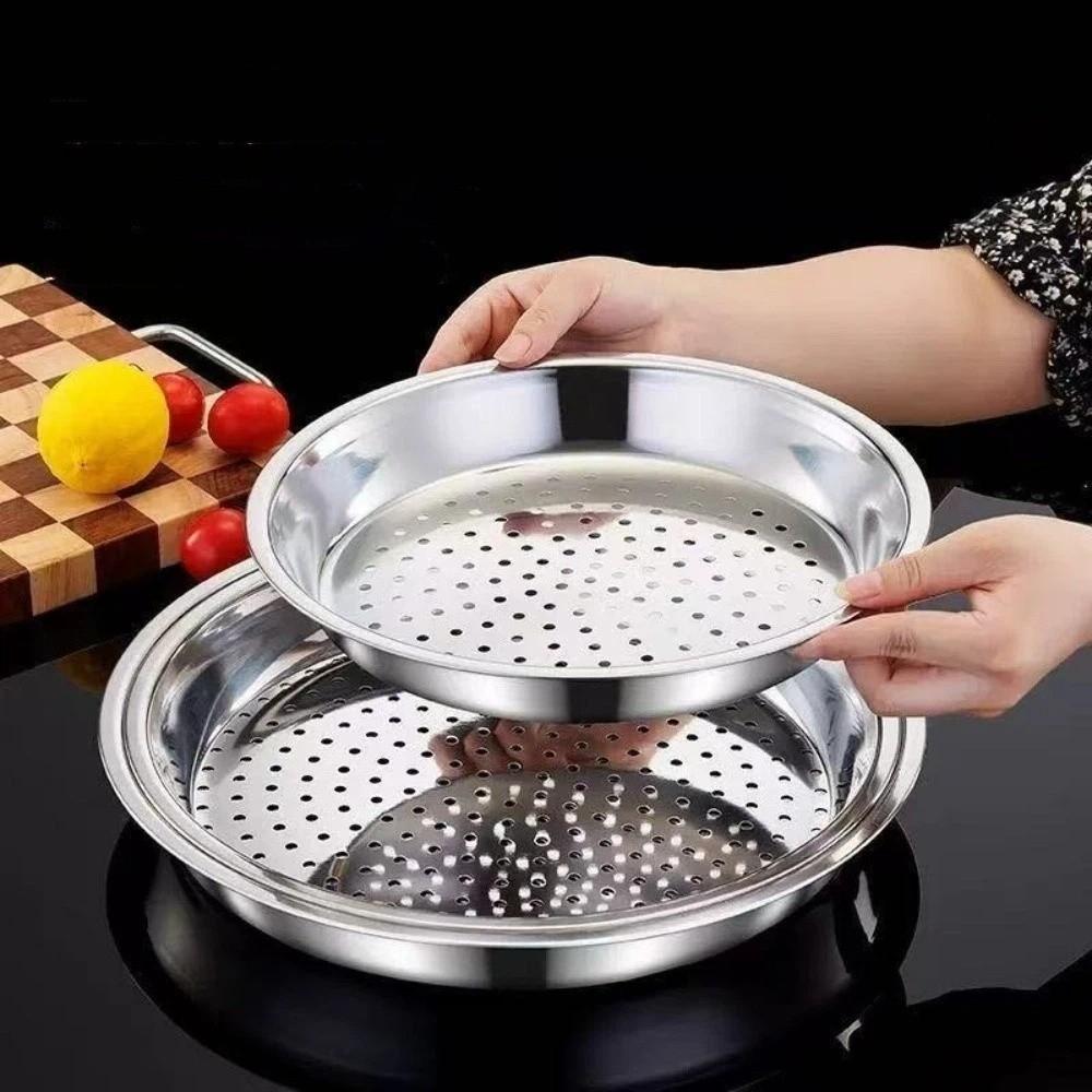 Deepened Steaming Tray Rust-proof Wok Steamer Steamer Shelf Dumplings Steamer Tray  Kitchen Cooking