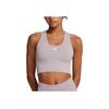 Under Armour Rival Mid Fashion Soft Skin-Fit Pullover Sports Bra Женское нижнее белье Серый Фиолетовый 1384419-015