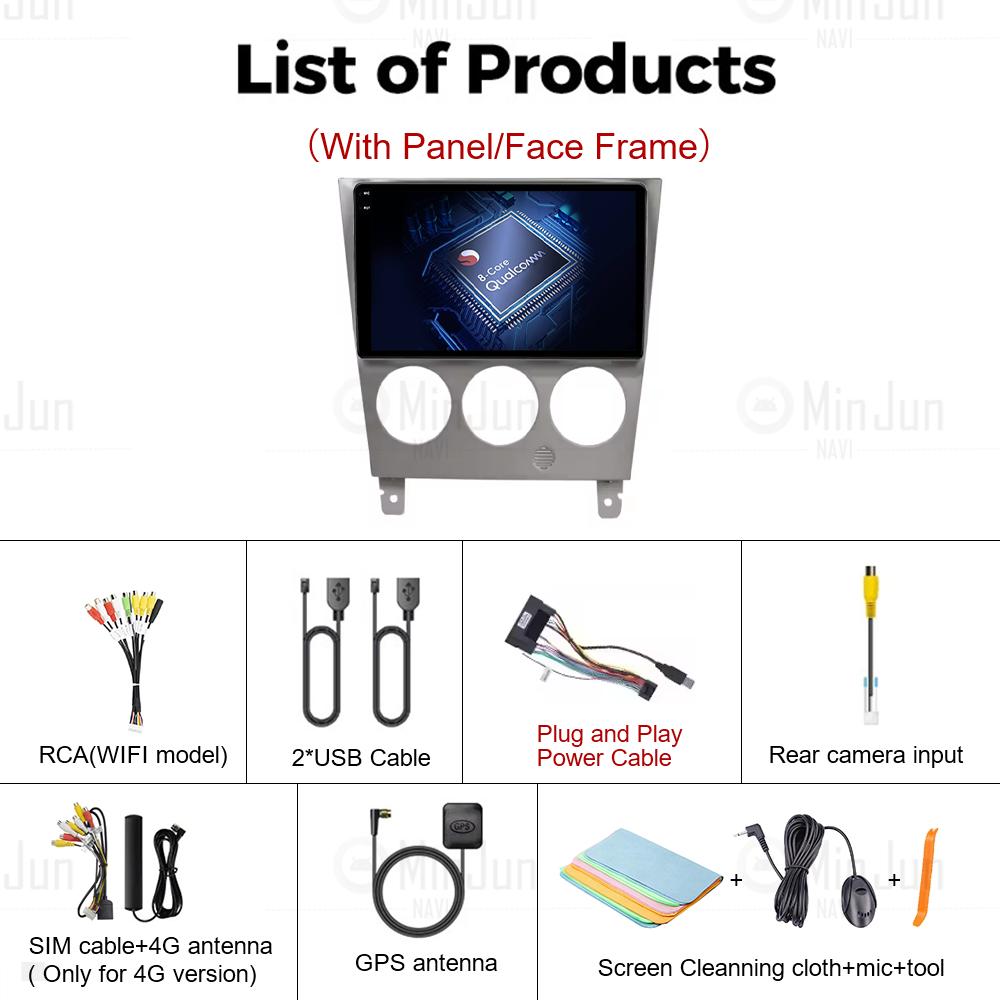 Android 14 Для Subaru Impreza GD GG 2002 - 2007 Qualcomm Автомагнитола Мультимедийный плеер Стерео Навигация GPS Беспроводной Carplay Авто