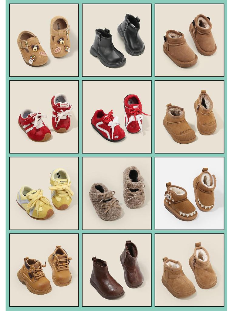 Spring 2026 Girl's First Steps Soft Sole Leather Shoes, Korean Style Fashion Princess Shoes.