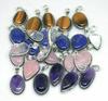 Rose Quartz & Mix Gemstone 925 Sterling Silver Plated Handmade 5 PCs Fancy Pendants Jewelry SEN-41