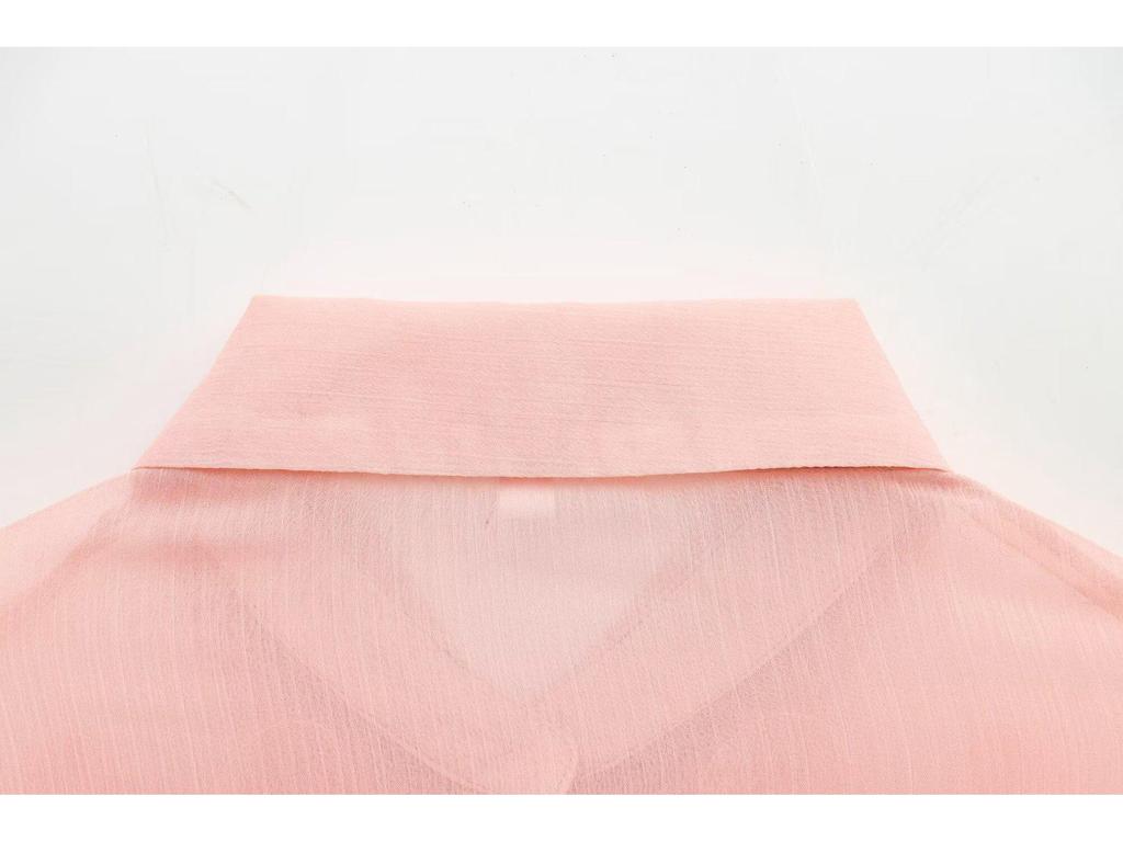 2025 Spring Women's European & American Fashion Versatile Embossed Front Shirt