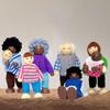 8 шт./комплект Имитация Мини Деревянные Фигурки Семьи Куклы Детские Маппеты Игрушки для Ролевых Игр Мальчики Девочки Подарки