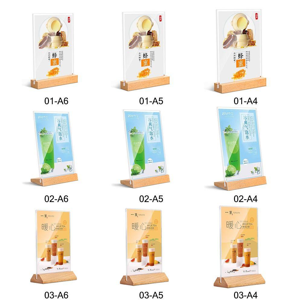 Двусторонняя подставка для меню A4/A5/A6, рамка для карточек, настольный держатель для вывесок, ресторан