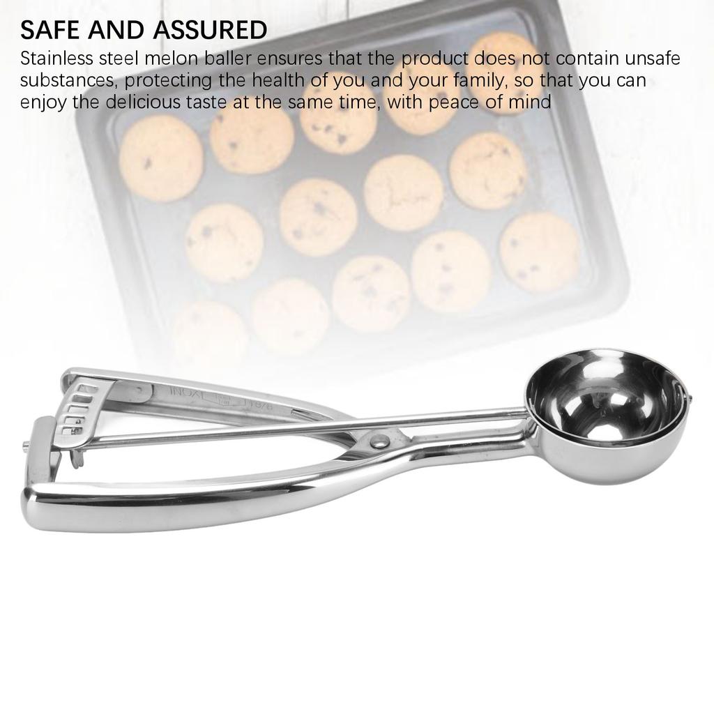 Ложка для теста из нержавеющей стали SUS304, ложка для дыни, мини-ложка для мороженого, 50 мм