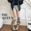 High Heels Long Boots for Women Chunky Knee High Shoes Winter 2025 Pumps New Trend Chelsea Boots Walking Goth Mujer De Botas