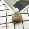 10pcs Cute Christmas Knitted Hat Ornament Mini Knitted Little Beanies Handwoven Decorative Small Hat