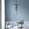 Peace Cross -Elegant Black Metal Wall Decor - Stylish and Durable Cross Design - Perfect for Modern and Faith-Inspired Spaces