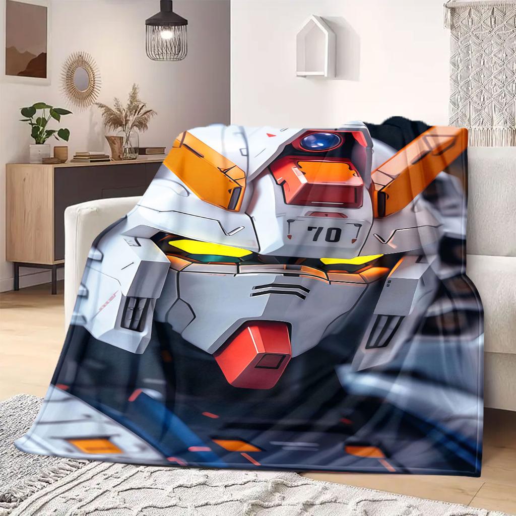 Newtype Gundam Pilot Flannel Blanket Warm,Comfortable,Suitable for Bedrooms,Sofas,Beds,Chairs,Picnics,Travel