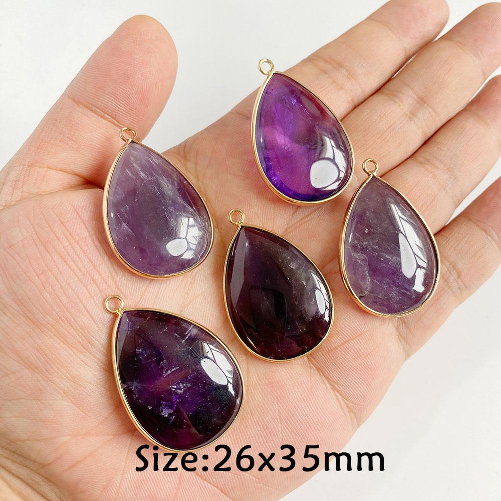 2 шт. подвеска из натурального камня аметисты нерегулярные фиолетовые кварцевые хрустальные бусины подвески для изготовления ювелирных изделий своими руками аксессуары для ожерелий
