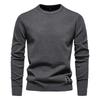 Men’s Euro Fit Solid Crew Neck Basic Knit Sweater