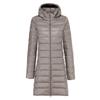 Women Winter Long Puffer Coat Detachable Hood Lightweight Coat Invisible Zipper Casual Coat Portable Outwear with Bag