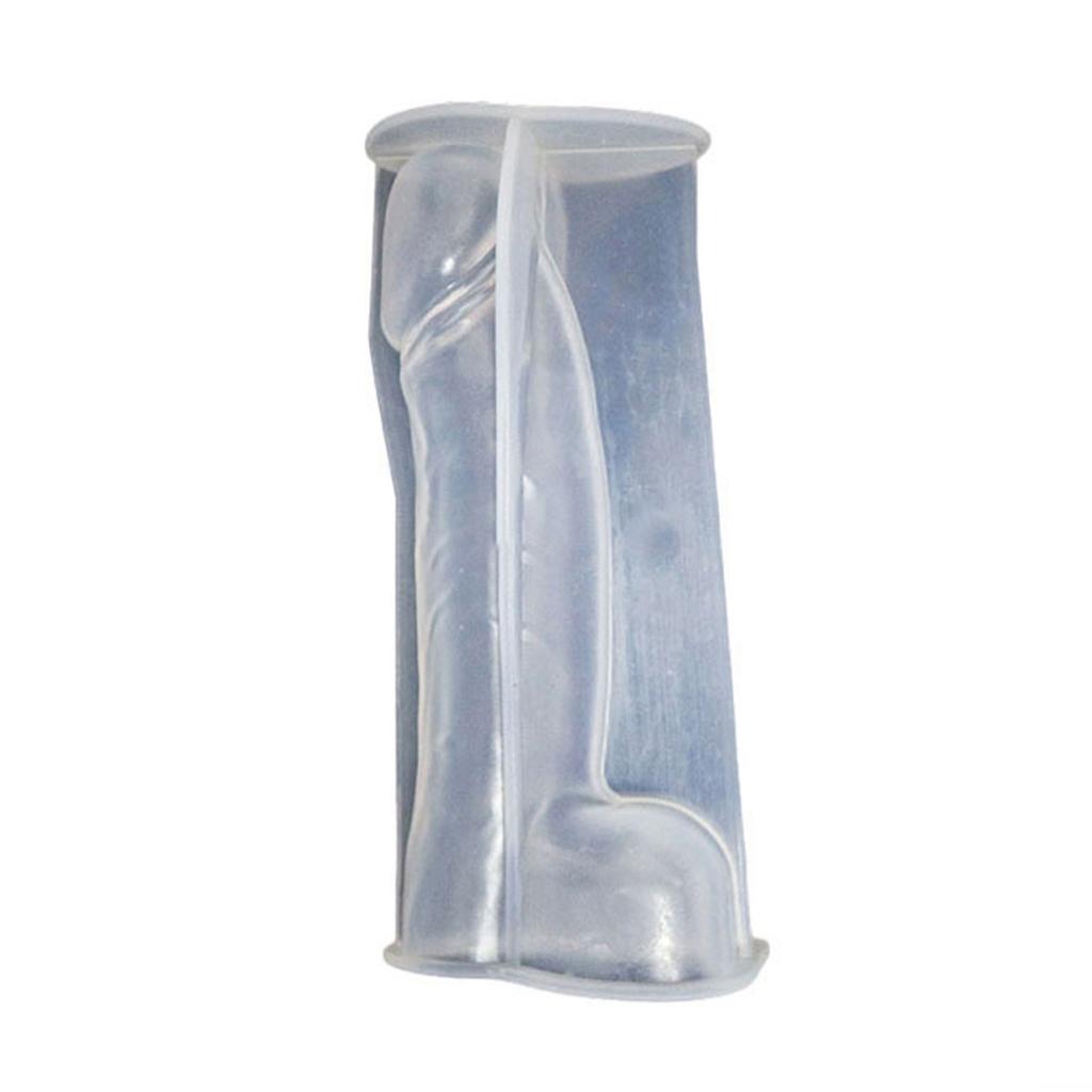 Men Penis Silicone Mold Reusable for Scented Candles Resin Crafting Supplies Adult Party Favors Transparent