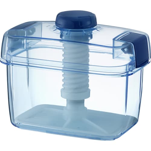Risu Instant Pickle Container, Square, Clear Blue, 2.2L, Hyperpet, Recipe Included, Made in Japan, S-22