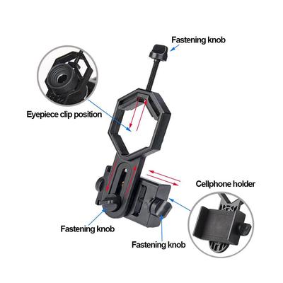 Кронштейн для крепления адаптера телескопа для мобильного телефона, алюминиевый сплав и пластиковый материал, многофункциональный