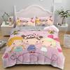 Комплекты постельного белья для девочек с изображением мультфильмов, комплект постельного белья для девочек, пододеяльник, одеяло, комплект постельного белья
