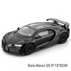 1:24 Chiron Tourbillon Миниатюрная Модель Сплав Литье под Давлением Машинка Игрушка Двери Открываются Со Звуком Светом Оттяни Назад Спортивная Машина Фестиваль Сюрприз