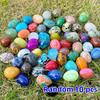 10 Pcs 20mm Crystal Easter Eggs Mini Natural Stone Egg Ornaments Collectible Egg Gems for Easter Decoration Easter Basket Stuffers