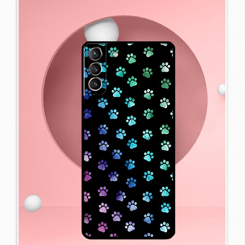 Чехол Лапки Кошки Собаки для Samsung Galaxy S25 Ultra S21 S22 S23 S24 Ultra S9 S10 S20 Plus S25 FE Чехол Funda