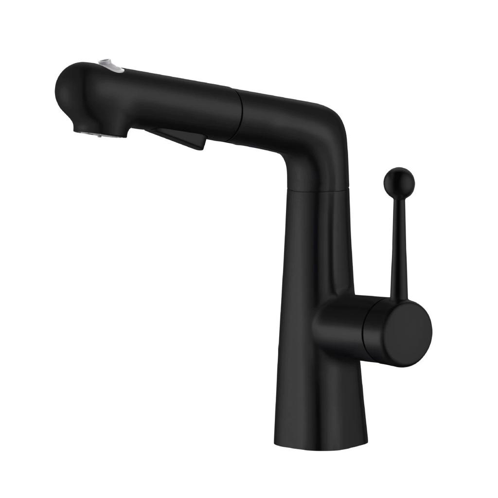 Adjustable Bronze Pink/Yellow Pull-out Bathroom Basin Faucet Splash-proof Rotating Cold And Hot Mixed Water Basin Faucet