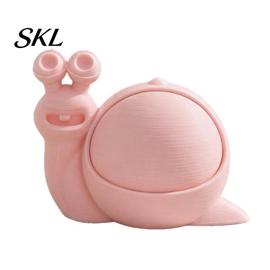Clutter Storage Container Cute Snail Box, 3D Printed Novelty Ornament, Trinket Small Jewelry Box Holder with Lid, Fun Desk Organizer for Hair Ties