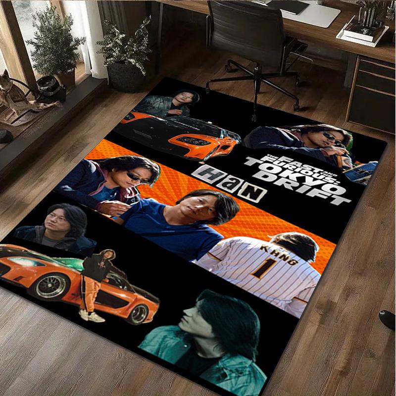 Tokyo Drift: Fast Furious Carpet Office Decorative Carpet For Living Room Bedroom Door Mat Floor Rug Computer Chair Area Rug