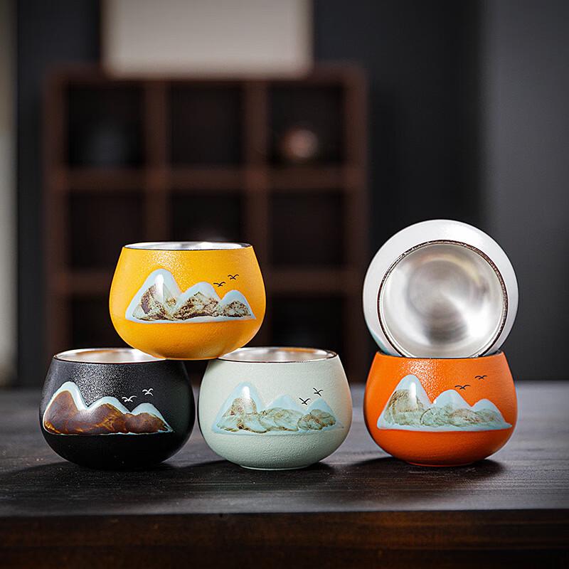 Chaxun Ceramic Zen Master Teacup - Landscape Design