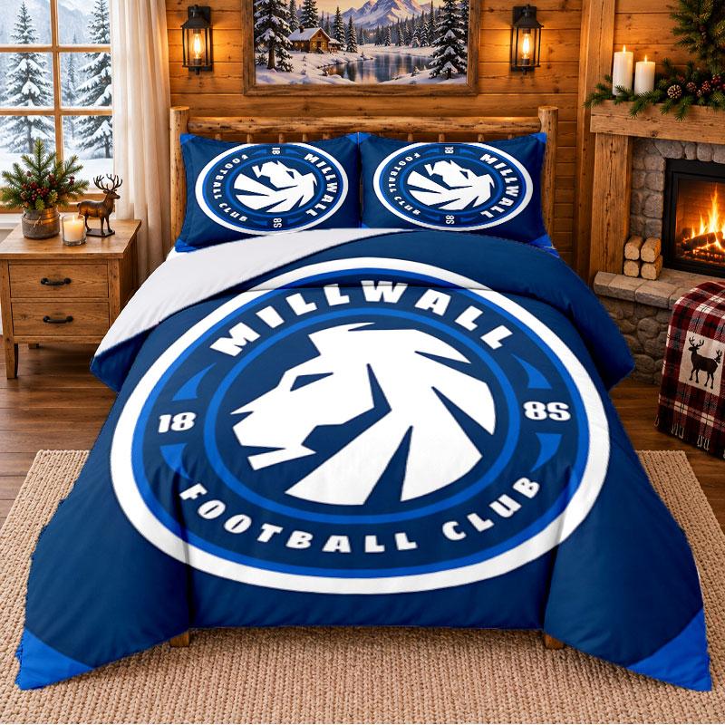 Millwall Pattern Bedding 3Pcs Set Bed Sheet And Pillowcases For Indoor Bedroom