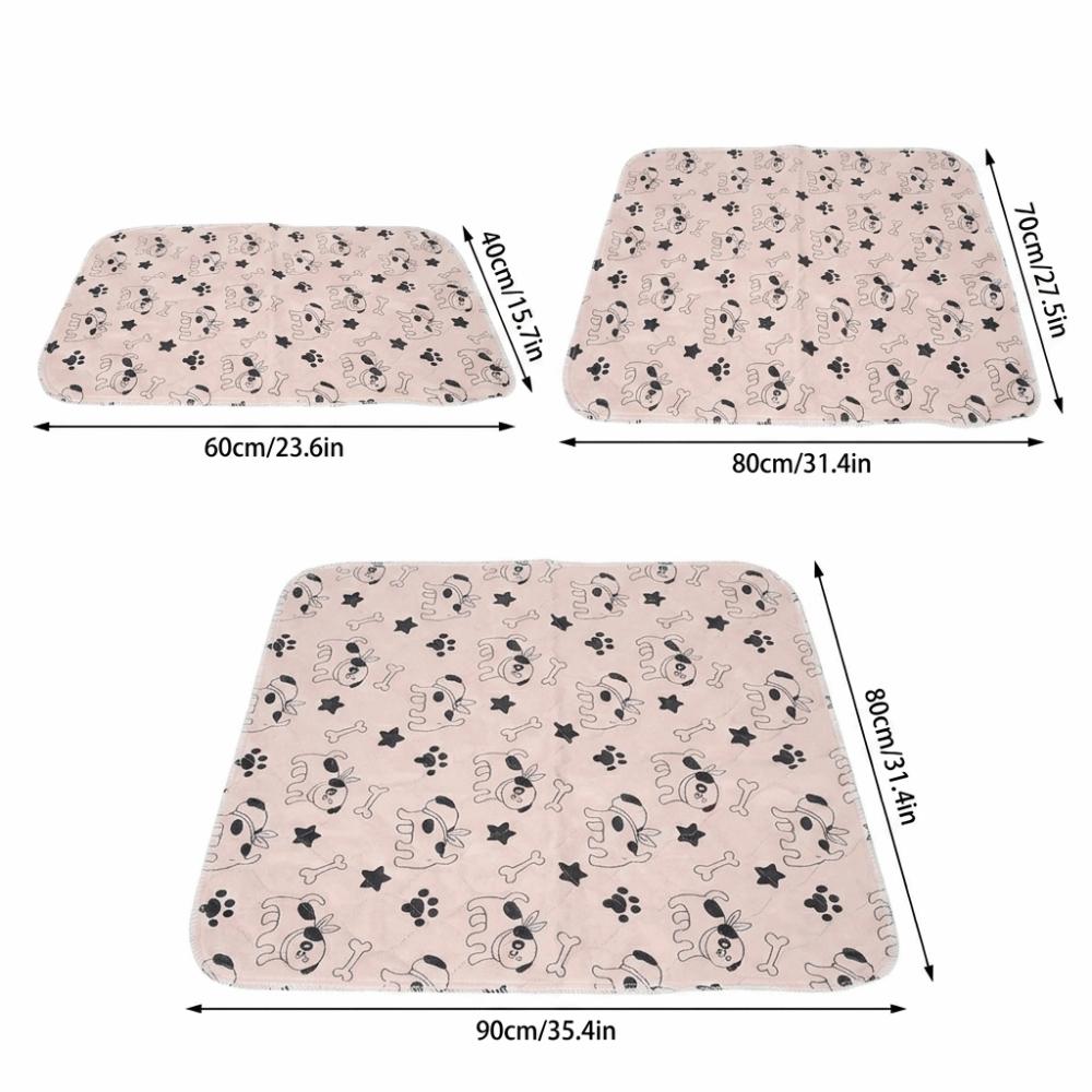 Polyester Fabric Washable Dog Urine Pad Leak Resistant Leak Proof Pet Mat House Training