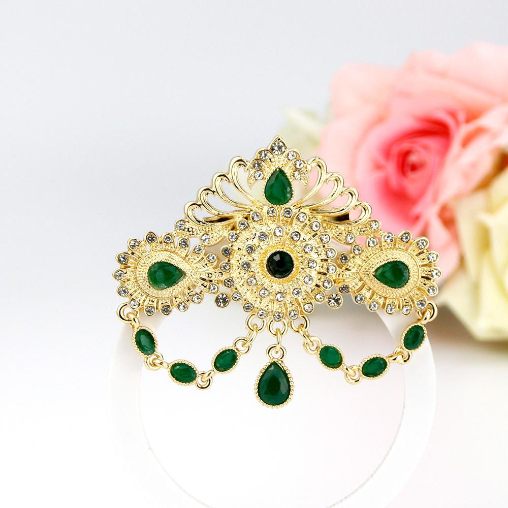 Chic Gold Brooch for Women Bride Jewelry Crystal Brooch for Wedding Jewelry Corsage