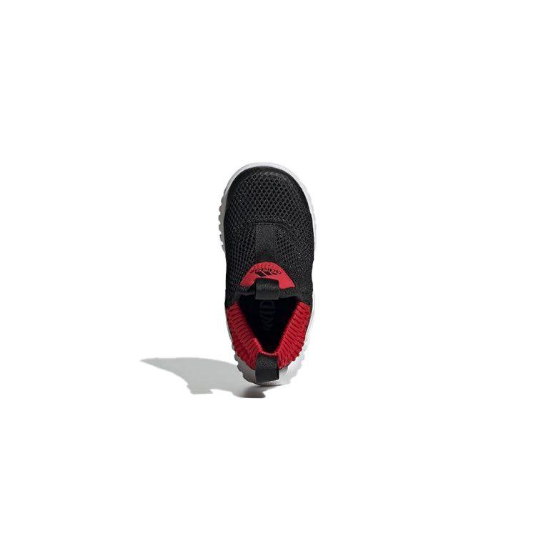 adidas Rapidazen I Нескользящие Устойчивые к истиранию Низкие Детские Кроссовки Черно-Красные Для Младенцев и Малышей EE9327