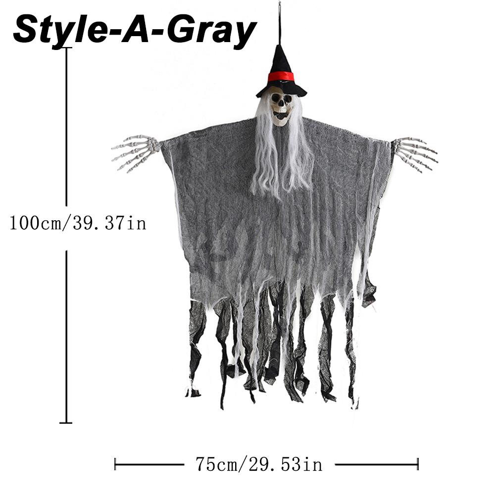 Хэллоуин украшения реквизит скелет в капюшоне висит привидение дом с привидениями секретная комната вечеринка трюк дверь висит привидение