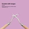 1Pcs Wooden Bent Latch Hook Latch Crochet Needle Hook Hair Extension Weave Needle Carpets Making Repair Craft Decor Tools