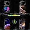 Луна Галактика Вселенная Крутой Для iPhone 11,12,13,14,15,16,17,Pro,Max,Plus,Mini,SE4,E Чехол для телефона Магнитный Для Magsafe Беспроводной