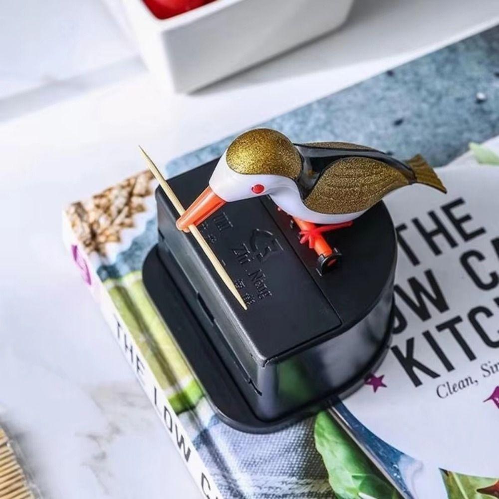 Cartoon Pop-Up Toothpick Box Cute Little Bird Pressing Toothpick Box Table Decoration