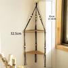 Настенная угловая полка Bohemia Handmade Cotton Weave 2-х уровневая круглая полка для хранения бусинок в деревенском стиле треугольная полка для хранения деревянных тарелок стеллаж для поделок