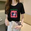 Black Short-sleeved T-shirt for Women In Summer Half-sleeved Loose and Simple Design Niche Shoulder Pure Cotton Casual Top