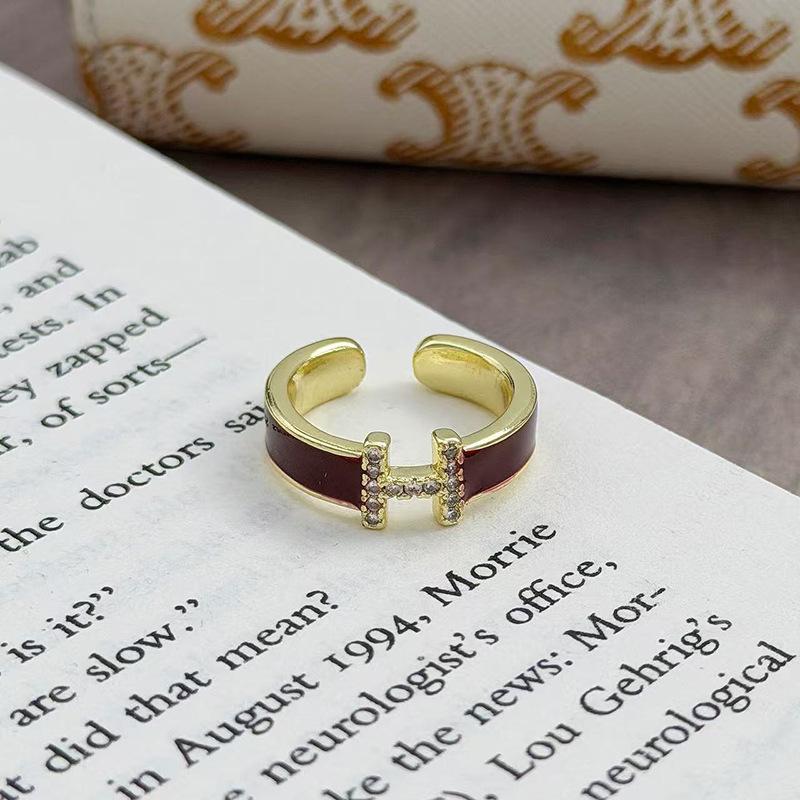 Новогоднее Анкара Красная Капля Масла Кольцо Удачи Zir*****Pen Ретро Легкая Роскошь Нишевый Премиальный Чувственный Кольцо на Указательный Палец Женское