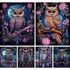 Полный квадратный/круглый дрель 5D DIY алмазная живопись Совы и цветы картина Алмазная вышивка крестиком домашний декор Y3781