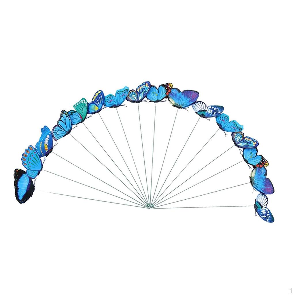 24 -fold Stakes Lawn Decorations Butterfly Outdoor for Party