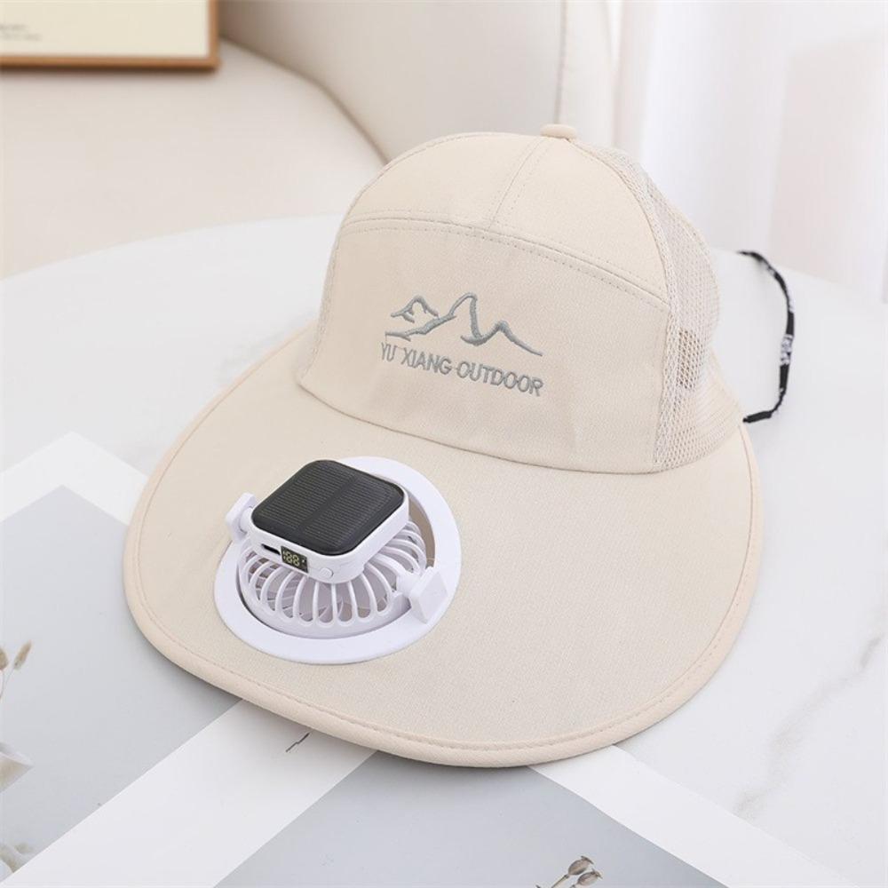 Breathable Solar Fan Hat USB Charging Sun Protection Caps Fashion Full Mesh Hats Summer